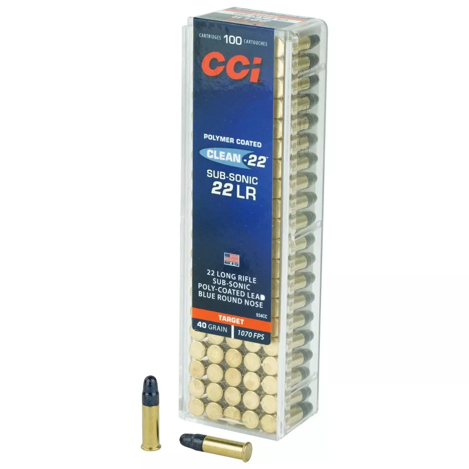 CCI 22LR Subsonic 40 Grain Lead Round Nose Blue - 100 Rounds/5000 Rounds