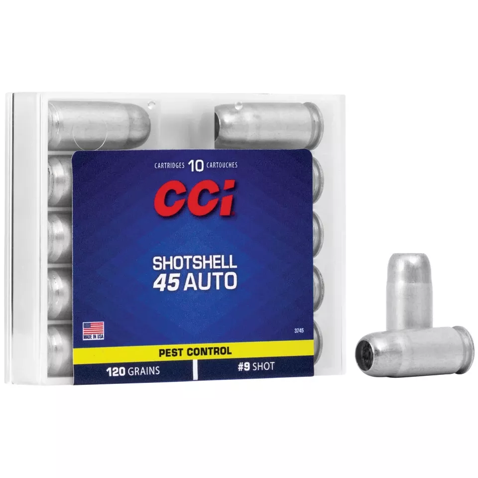CCI 45ACP #9 Shotshell Ammunition - 10 Rounds per Box, 200 Rounds per Case