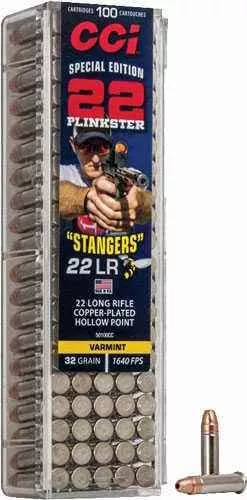 Cci Ammo Stanger 22 Long Rifle 1640fps. 32 Grain Jhp 100-pack