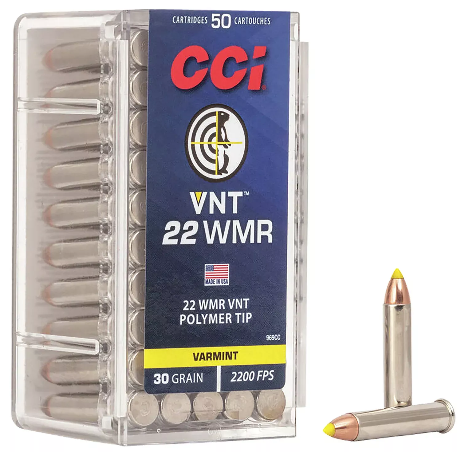 CCI Ammunition .22 WMR 30 Grain Ballistic tip, 50-Round Box