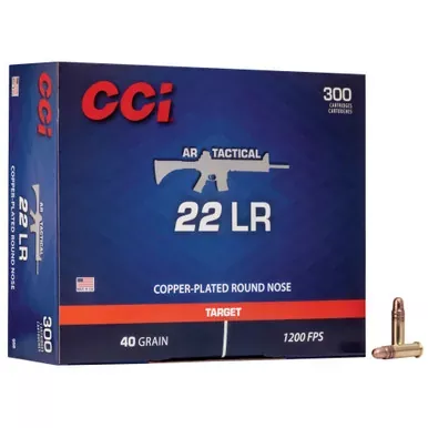 CCI Speer Vista Ammo | 22LR | 40 Grain | Copper Round Nose | 300 Round Box | 956