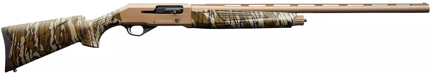 Charles Daly 930271 60112 Gauge 4+1 3" 28" Vent Rib Barrel, Flat Dark Earth Barrel/Receiver Finish, Mossy Oak Bottomland Stock & Forend, Includes 3 Chokes