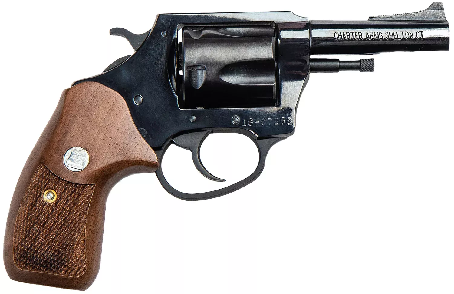 Charter Arms 34431 Bulldog Special Classic Large 44 Special, 5 Shot 3″ Blued Carbon Steel Barrel, Cylinder & Frame w/Wood Grip
