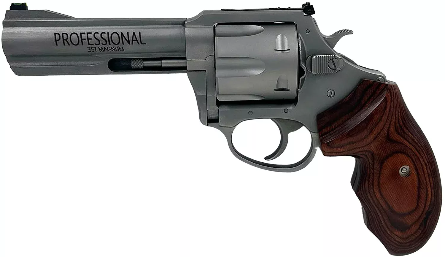 Charter Arms 73546 Professional VI Extra Large, 357 Mag 6 Shot 4.20″ Matte Stainless Steel Barrel, Cylinder & Frame w/Wood Grip, Exposed Hammer