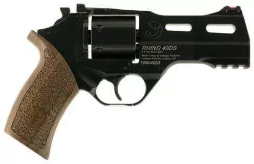 Chiappa RhiFALSE 40DS 9mm Revolver 4" Barrel. 6-Round Capacity Adj. Rear Sight/Fixed Front Bla