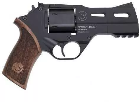 Chiappa RhiFALSE Revolver 357 Magnum 4" Barrel 6 Round Black Finish Alloy Fixed Fiber Optic Front Adjustable Rear Sights Single Action Pistol CA Compliant