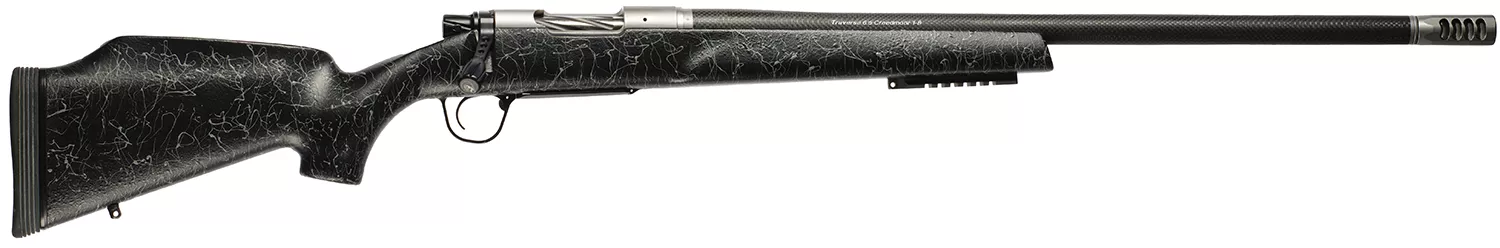 Christensen Arms 8011002000 Traverse300 PRC 3+1 26" Threaded Barrel, Natural Stainless, Black with Gray Webbing Stock
