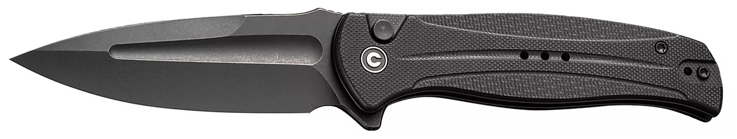 Civivi Knives C23053-1 Incindie3.48" Folding Spear Point Plain Black Stonewashed 14C28N Steel Blade, Black Textured G10 Handle