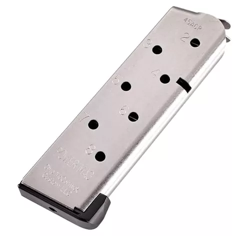 CMC 1911 MAG COMPACT 8RD PM SS1911 Compact Power Mag Magazine - 45 ACP - 8 round - Stainless Steel - Made for Compact Sized 1911's