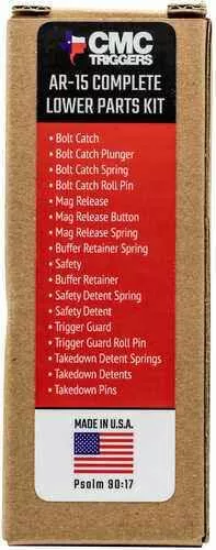 CMC AR-15 Lower Parts Kit Fire control group and grip FALSET included