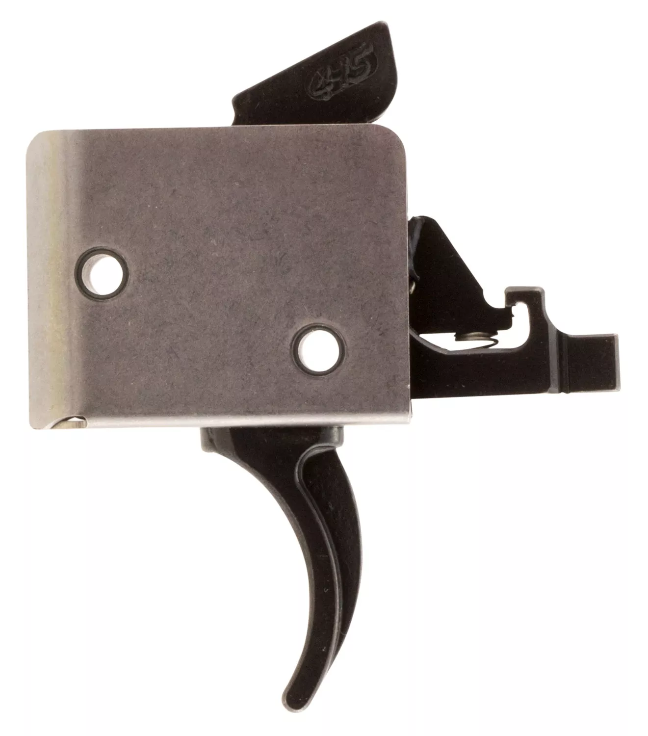 CMC Triggers 92502 Drop-InTwo-Stage Curved Trigger w/ 2 lbs Draw Weight & Black/Silver Finish