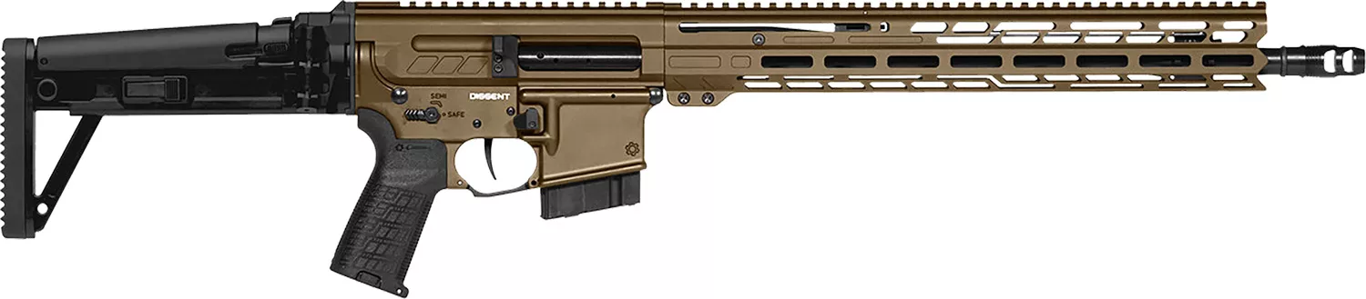 CMMG 28A490FMB Dissent MK4 22 ARC 10+1 16.10"Midnight Bronze Cerakote Picatinny Rail Aluminum Receiver, M-LOK Handguard, Black CMMG Dissent Side Folding Stock, Zeroed Drop-In Single Stage Trigger