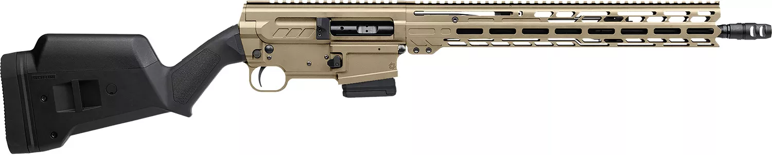 CMMG 55A520BCT Dissent BR4 *CA Compliant 5.56 NATO 10+1 16.10″ Black Nitride Threaded Barrel, Coyote Tan Cerakote Picatinny Rail Aluminum Receiver, Magpul SGA Black Synthetic Stock