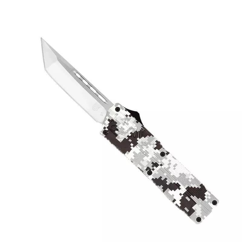 CobraTec 3.25” Lightweight OTFTanto Not Serrated Knife – Winter Digi Camo