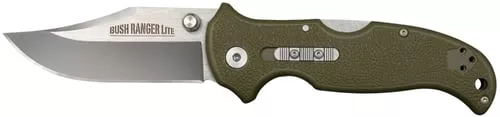 Cold Steel Bush Ranger Lite Rocker Lock Knife- 3-1/2" Satin Blade OD Green GFN