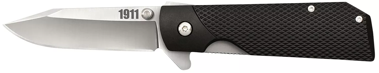 Cold Steel CS20NPJAAZ 19113" Folding Clip Point Plain 4034 SS Blade Black Textured Griv-Ex Handle Includes Pocket Clip