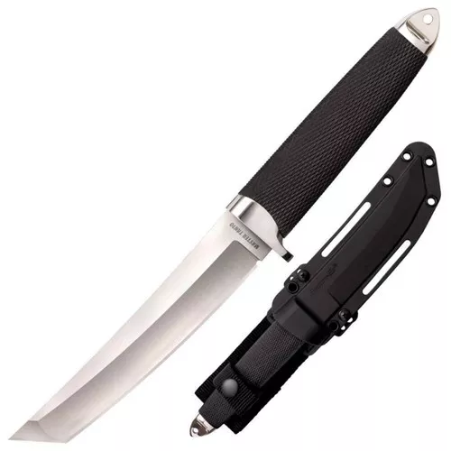 Cold Steel CS35AB San Mai Master 6 Fixed Tanto Plain Satin VG10 San Mai BladeBlack TexturedOval KrayEx Handle Includes Sheath UPC: 705442018049