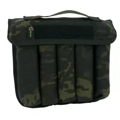 Cole-TAC Can Caddy Standard Size 500 Denier Nylon 9.25"x10.5"x2.5" Multicam Black 5 Slots for Suppressor Storage CD106