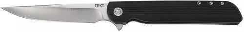 Columbia River 3810 LCK + Large 3.62" Folding Drop Point Plain Satin 8Cr13MoV SS Blade GRP Black Handle Knife