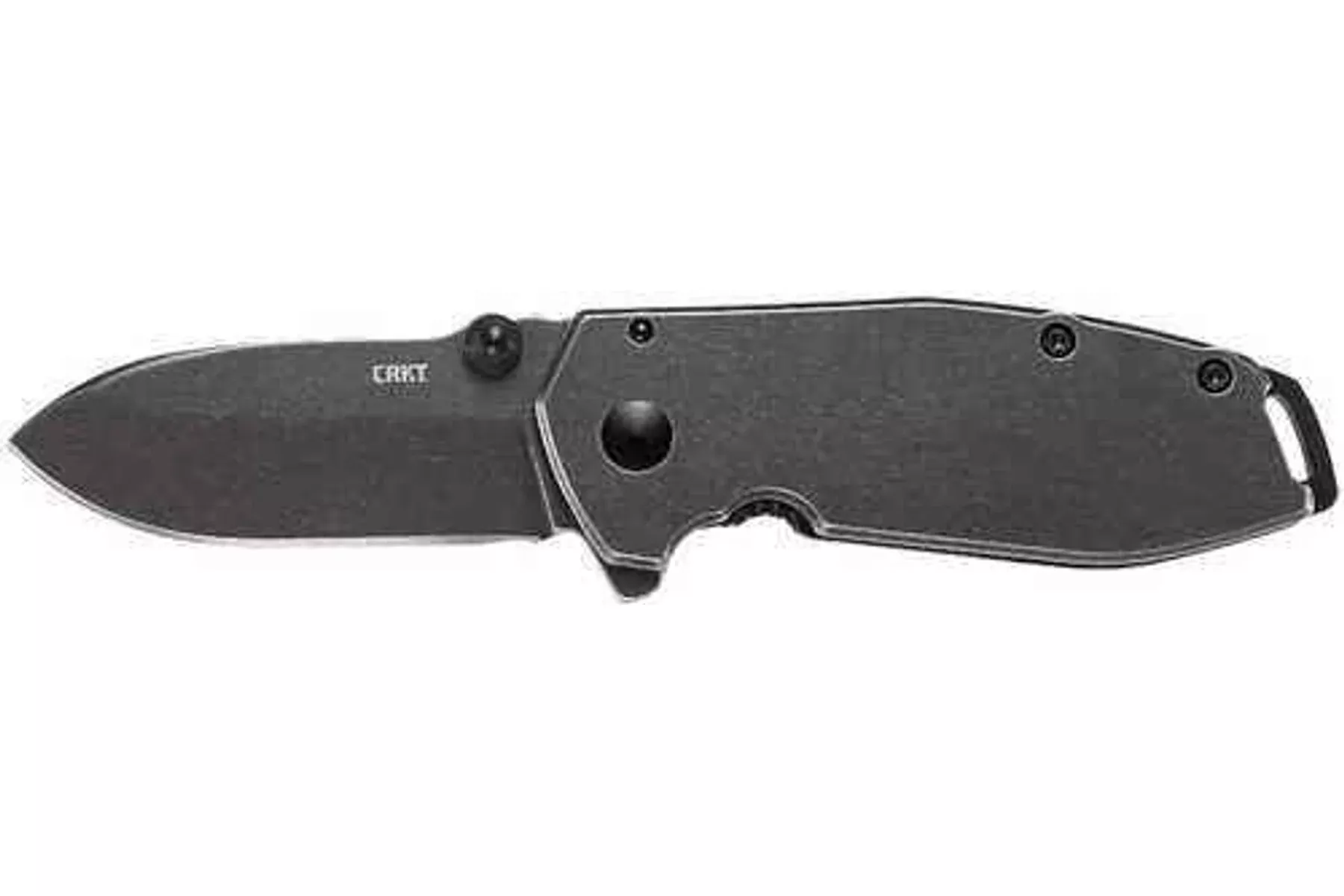 Columbia River Squid Assisted 2.37" Folding Drop Point Plain Black Stonewash 8Cr14MoV SS Blade/Black Stonewashed 2C