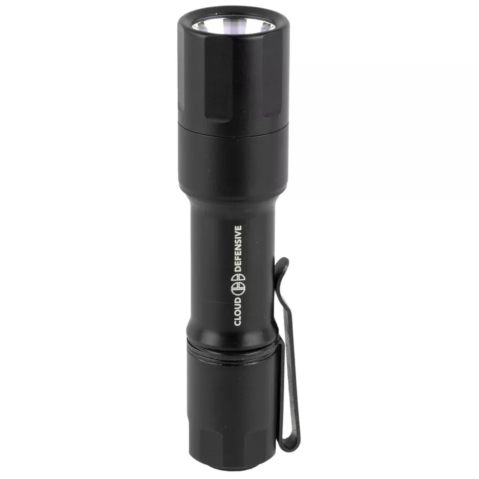 Compact Black Handheld Light for Defense and Mechanics