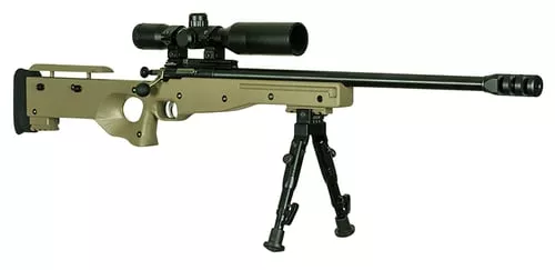 Crickett KSA2157 Precision Complete Package Youth 22 WMR 1rd 16.12" Threaded Bull Barrel w/Muzzle Brake, Thumbhole FDE Synthetic Stock w/Adjustable Cheek Comb, 10 3/8"-11 1/8" LOP, Includes 4x28 Comba