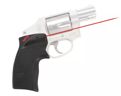 Crimson Trace 0151301 AccuGrips Laser Sight DS124 Defender Series Black Red Laser SmithWesson JFrame Round ButtTaurus Small Frame UPC: 610242004508