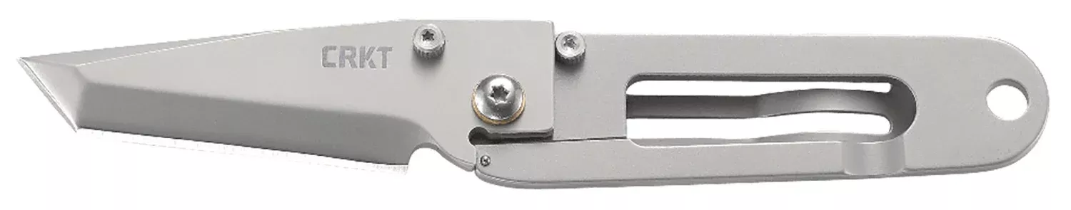 CRKT 5500 K.I.S.S. 2.25″ Folding Tanto Plain Bead Blasted 3CR13MOV SS Blade/Bead Blasted Stainless Steel Handle Includes Pocket Clip