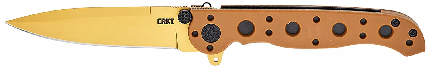 CRKT M16-01DZ M16-10DZ EDC 3.03″ Folding Plain Desert Tan D2 Steel Blade, Desert Tan GRN Handle
