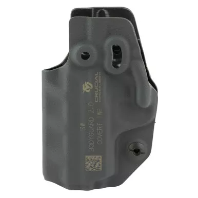 Crucial Concealment Covert IWB, Inside Waistband Holster, Ambidextrous, Fits S&W Bodyguard 2.0, Kydex Construction, Black 1514