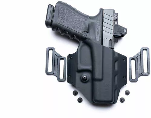 Crucial Concealment Covert OWB, Outside Waistband Holster, Right Hand, Kydex, Black, Fits Taurus G3C/G2C 1007