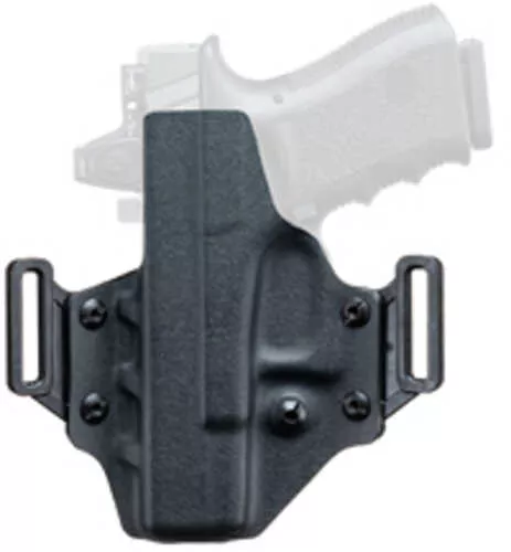 Crucial Concealment Covert OWB, OWB Belt Holster, Fits Springfield Echelon, Kydex Construction, Black, Right Hand 1335