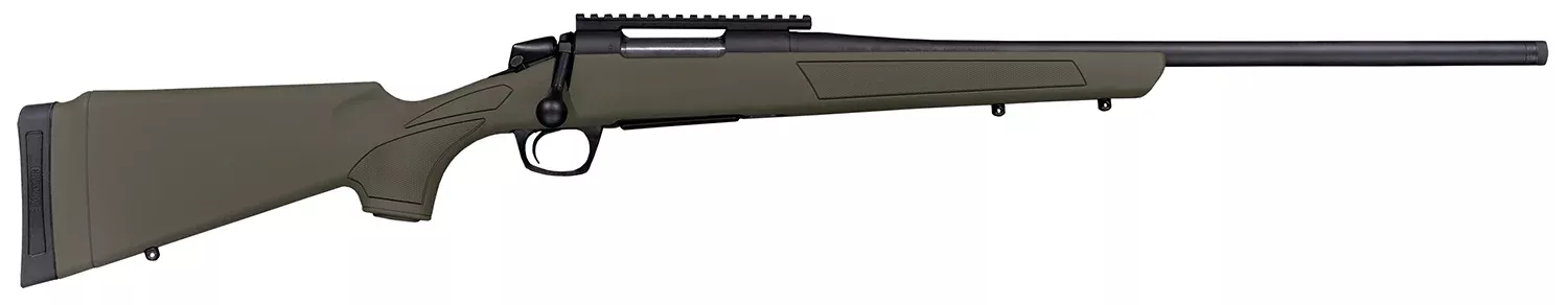 CVA CR3906G Cascade7mm-08 Rem 4+1 22″ Black Cerakote Steel Threaded Barrel, Black Cerakote Receiver, OD Green Synthetic Stock