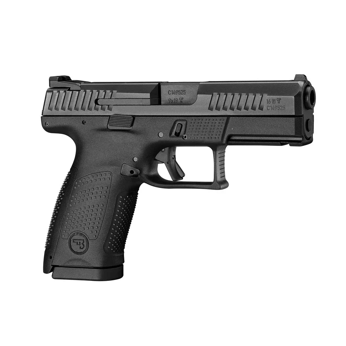 CZ P-10C Handgun 9mm Luger 15rd Magazines 4.02 Barrel Fixed Sights Black 3 Back Straps