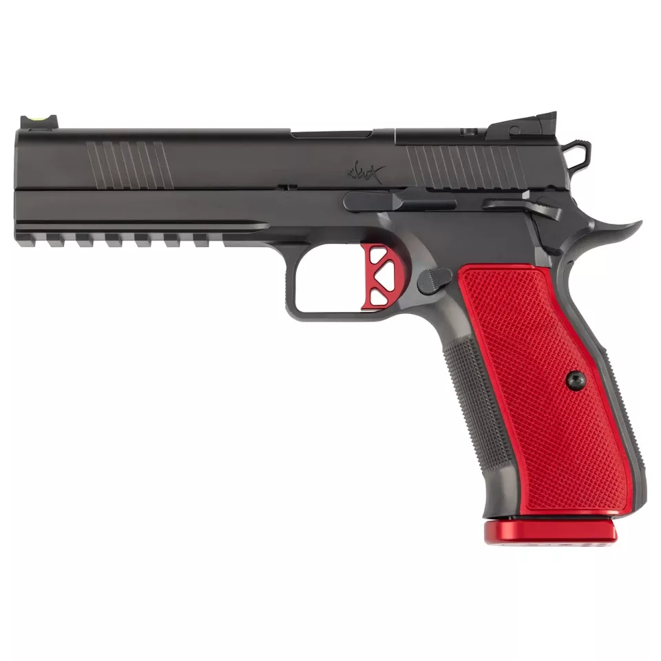 Dan Wesson DWX 9mm 4.95" Black/Red Fiber Optic Sights 19-Round Capacity