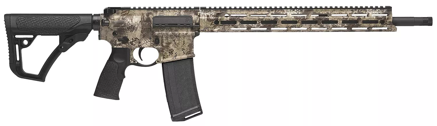 Daniel Defense 0212881702047 DDM4 Hunter 5.56x45mm NATO 18″ 32+1 Black Hard Coat Anodized Black Mil-Spec 6 Position Stock Black Polymer Grip Ambidextrous Hand