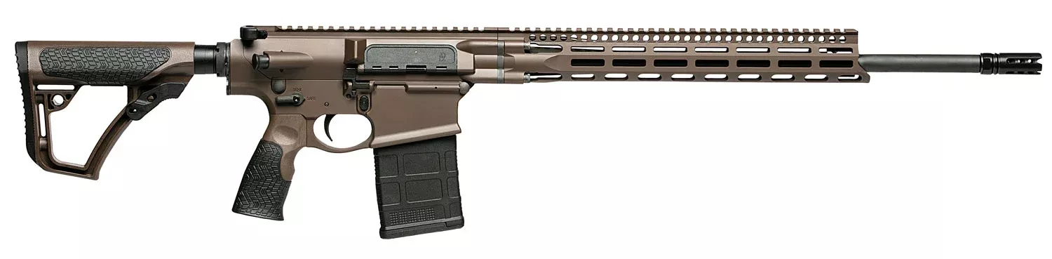 Daniel Defense 0216581690047 DD5 V5 Gen II 6.5 Creedmoor 20″ 20+1 Mil-Spec Brown Cerakote 6 Position w/SoftTouch Overmolding Stock MLOK