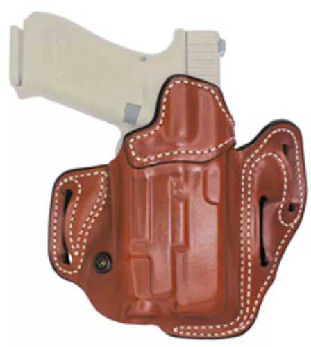 DeSantis Gunhide Vengeance Scabbard, #201, Light Bearing OWB Holster, Leather, Right Hand, Black, Fits Glock 19/23/32/45/19X/19 GEN 5 with Streamlight TLR-7A 201BA6VZ0