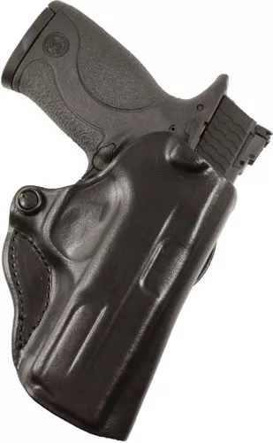 DESANTIS MINI SCABBARD HOLSTER – RH OWB LEATHER 380 SHLD EZ BLK