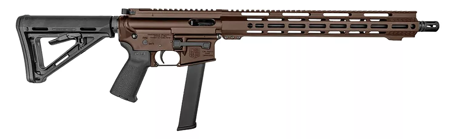 Diamondback DB1418P071 DB159mm Luger 32+1 16", Midnight Bronze Rec/M-Lok Handgaurd, Carbon Lower, Black Magpul CTR Stock/K2 Grip, Flash Hider