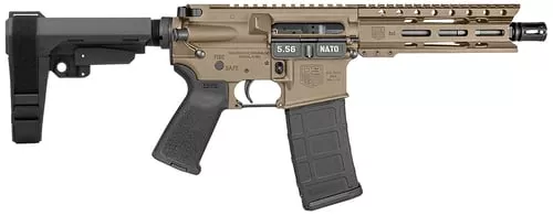 Diamondback DB1913K061 DB155.56 NATO 30+1 7" Flat Dark Earth Cerakote Heavy Barrel 7075-T6 Aluminum Receiver 6" M-LOK Handguard SBA3 Brace Magpul MOE Grip