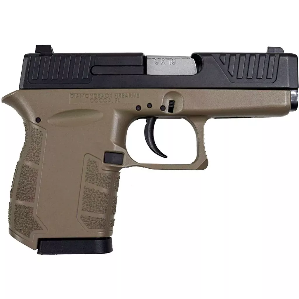 Diamondback Firearms DB9 Gen Iv 9mm BLK/FDE 3″ 6+1