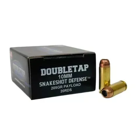 Double Tap DT SnakeShot Defense Ammunition 10mm Auto 135 Grain+#9 JHP 20/ct