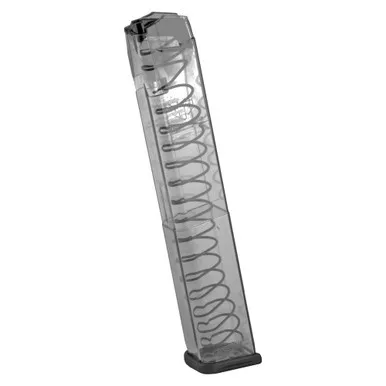Elite Tactical Systems Group Elite Tactical Systems Group, Magazine, 40S&W, 10 Rounds, Fits Glock 22/23/27, All Generations, Polymer, Clear