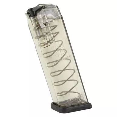 Elite Tactical Systems Group Elite Tactical Systems Group, Magazine, 9MM, 17 Rounds, Fits Glock 17/19/26, All Generations, Polymer, Clear