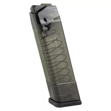 Elite Tactical Systems Group Magazine, 45 ACP, 18 Rounds, Fits Glock 21/30/41, Carbon Smoke