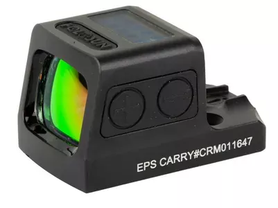 EPS Carry MRS, Reflex Sight, Multiple Reticle, 32 MOA Circle, 2 MOA Red Dot, Aluminum Housing, Matte Finish, Black, Solar with Internal Battery