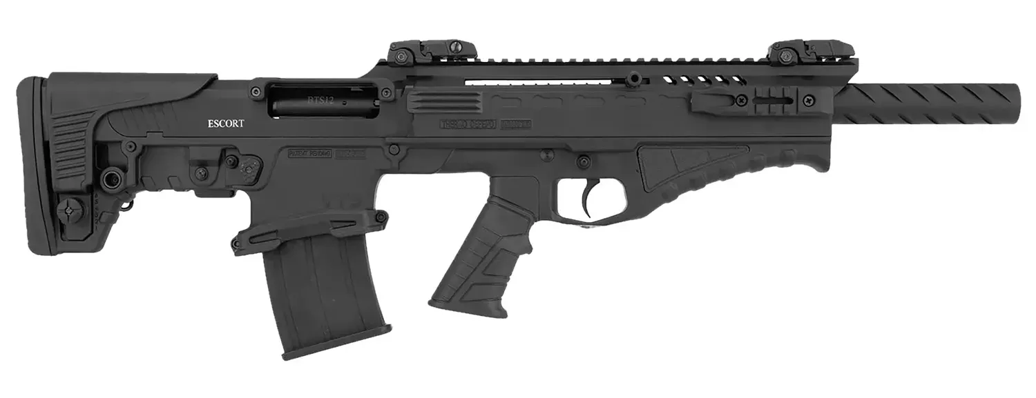 Escort HEBT12X180101 BTS 12 Gauge Semi-Auto 3″ 5+1 18″ Matte Black Nitride Steel Barrel, Picatinny Rail Aluminum/Polymer Receiver, Black Adjustable Synthetic Stock