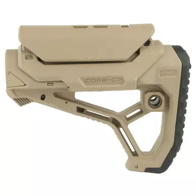 F.A.B. Defense GL-Core CP AR-15 Buttstock | Fits Mil-Spec And Commercial Tubes | Adjustable Cheek Rest | Black | FX-GLCORECPB