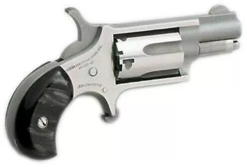 FALSErth American Arms Revolver MINI 22 Long Rifle Revovler 1-1/8" Barrel Stainless Steel Black Pearlite Grip 22 LR Pistol NAA-22LR-GP-B